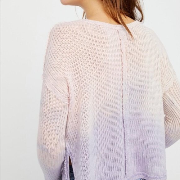 We The Free NWT Smokewash Hacci Moonstone Purple Ombre Crop Sweater S - Picture 2 of 10